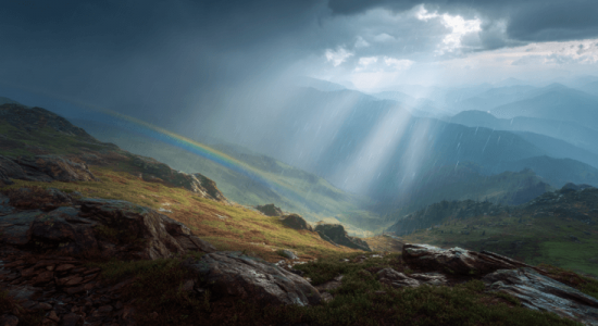 дождь радуга вода