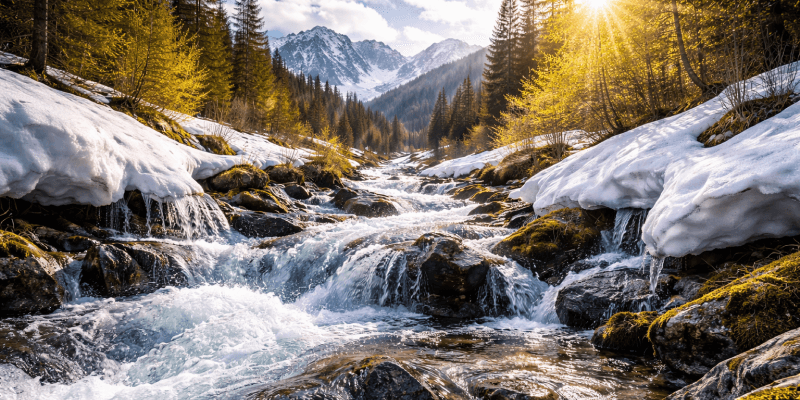 куда уходит снег